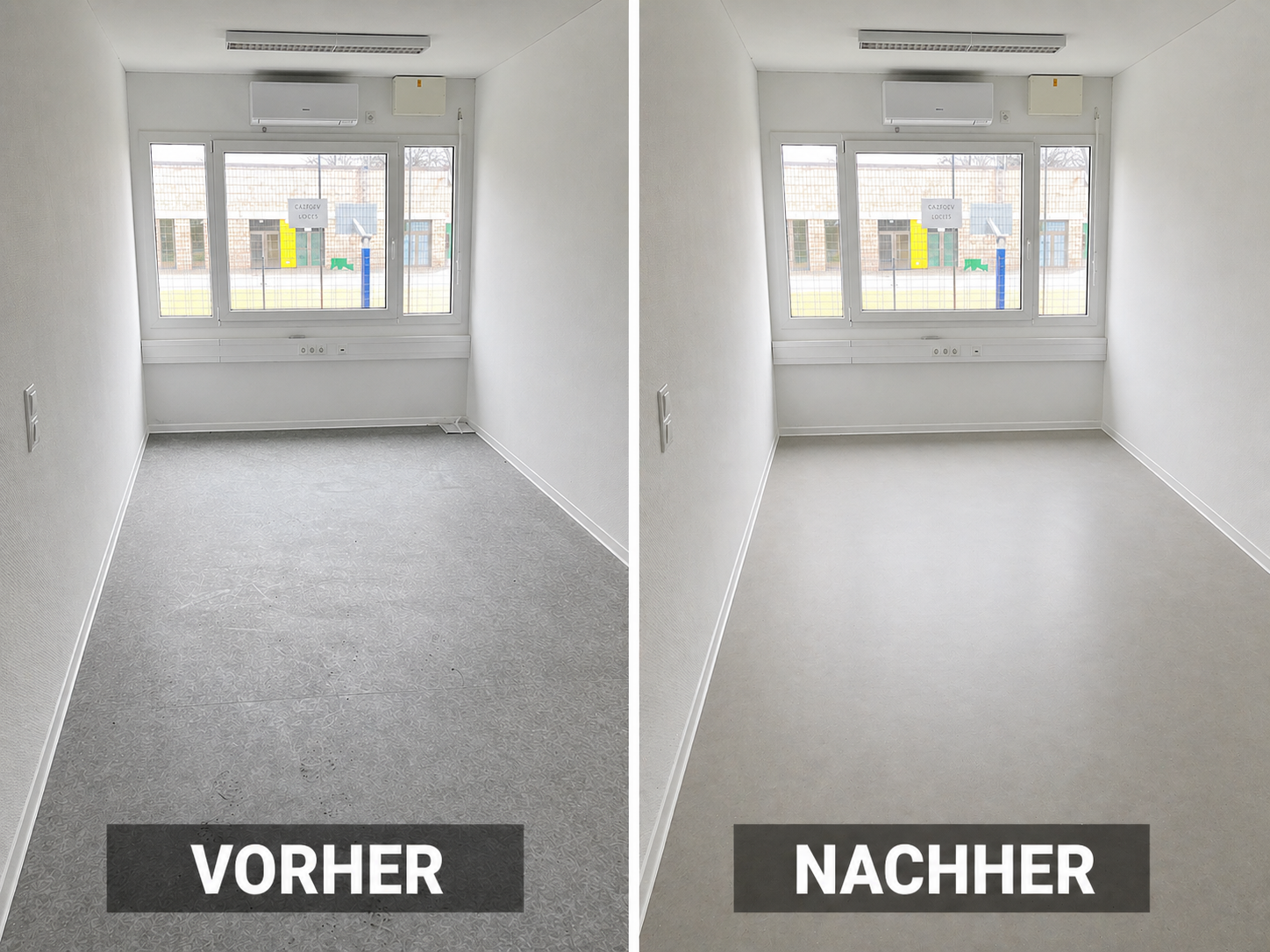 Bauendreinigung — vorher / nachher